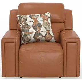 Arezzo Whiskey Zero Gravity Lay Flat Power Recliner with Power Headrest