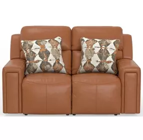 Arezzo Whiskey Zero Gravity Power Reclining 62" Loveseat with Power Headrest