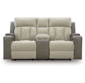 Point Clear Sisal 76" Power Reclining Loveseat with USB Charging