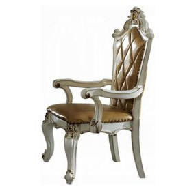 Picardy Butterscotch Upholstered Arm Chair with Nailhead Trim Set of 2