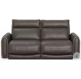 Nico Walnut Power Reclining 84" Sofa with Power Headrest
