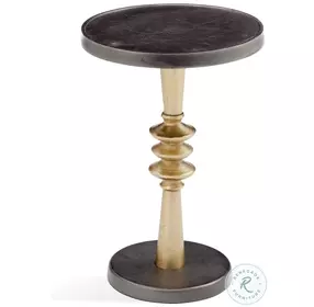 Mundy Antique Brass And Bronze Round Scatter Table