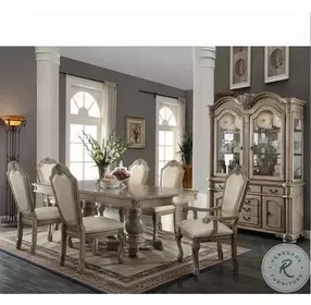 Chateau de Ville Antique White Extendable Rectangular Dining Room Set