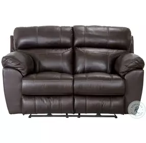 Costa Chocolate Leather Lay Flat Power Reclining 69" Loveseat