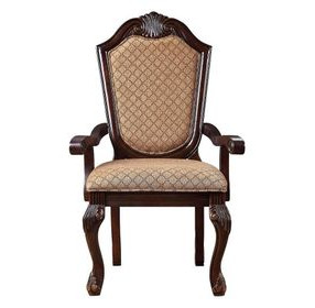 Chateau De Ville Brown Upholstered Arm Chair Set of 2