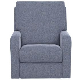 Lullaby Denim Auto Glide Power Recliner with Power Headrest and USB Charging