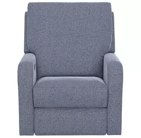 Lullaby Denim Auto Glide Power Recliner with Power Headrest and USB Charging