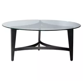 Verano Espresso Round Glass Top Cocktail Table