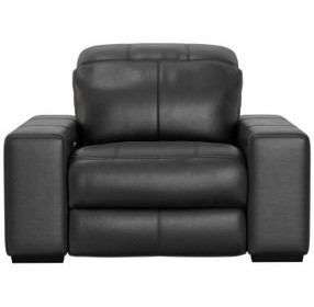 Ferrara Black Leather Zero Gravity Power Recliner with Power Headrest and USB Charging