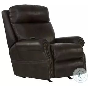 Vito Cocoa Rocker Power Recliner with Power Headrest And Lumbar