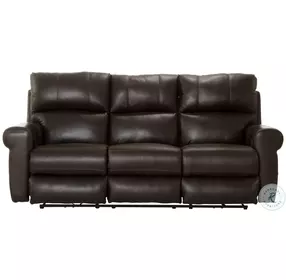 Torretta Chocolate Leather Lay Flat Power Reclining 87" Sofa