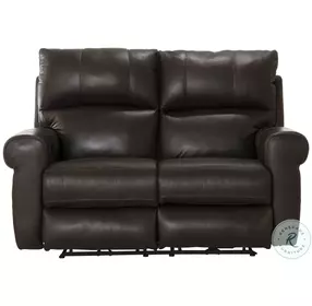 Torretta Chocolate Leather Lay Flat Power Reclining 76" Loveseat