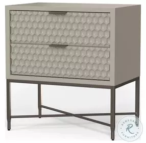 Milo Taupe 2 Drawer Nightstand