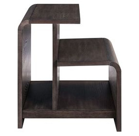 Fresh Angles Espresso Rectangular End Table