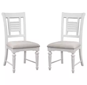 Cottage Traditions Clean White Cottage Side Chair Set of 2