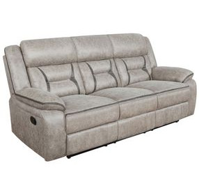Greer Taupe Reclining Sofa