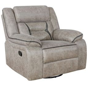 Greer Taupe Swivel Glider Recliner