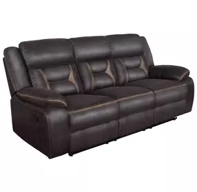 Greer Dark Brown Reclining 87" Sofa