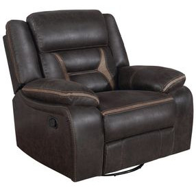 Greer Dark Brown Swivel Glider Recliner