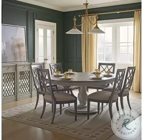Bellagio Valencia Versaille and Elm Round Extendable Dining Room Set