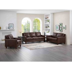 Arden Chestnut Leather Living Room Set
