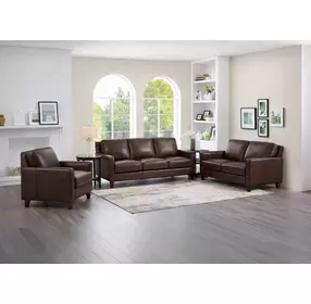 Arden Chestnut Leather Living Room Set