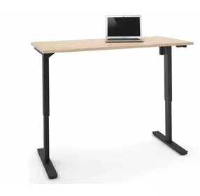 Universel 60" Northern Maple Electric Height Adjustable Table