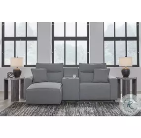 Modmax Salt And Pepper Performance Fabric Power Reclining Sectional