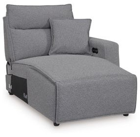 Modmax Salt And Pepper Performance Fabric RAF Press Back Power Chaise
