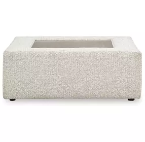 Stonecroft Manor Snowstone Upholstered Square Oversized Accent Ottoman