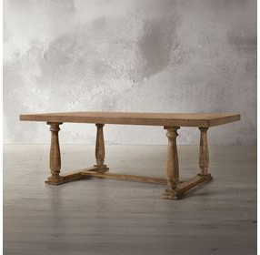 Bernard Weathered Oak 84" Rectangular Dining Table