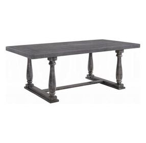 Bernard Weathered Gray Oak 84" Rectangular Dining Table