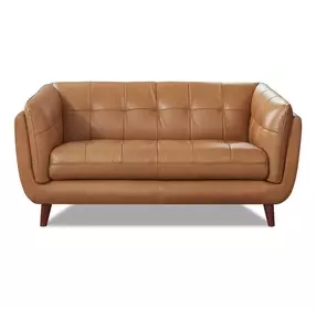 Sorella Cinnamon Leather 70" Loveseat