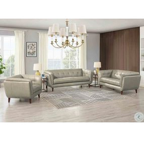 Sorella Slate Leather Living Room Set
