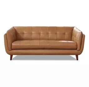 Sorella Cinnamon Leather 84" Sofa