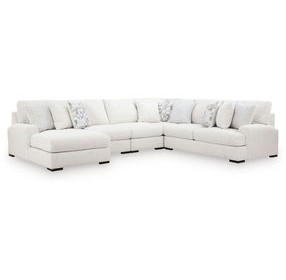 Kendrie Chalk Performance Fabric 5 Piece Modular Sectional with LAF Chaise
