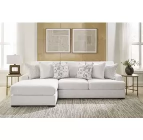 Wynncroft Manor Chalk Performance Fabric 2 Piece Modular Sectional with LAF Chaise