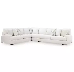 Wynncroft Manor Chalk Performance Fabric 4 Piece Modular Sectional