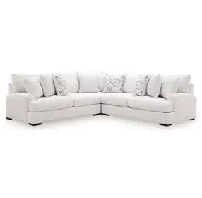 Wynncroft Manor Chalk Performance Fabric 3 Piece Modular Sectional