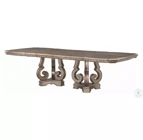 Northville Antique Silver 112" Extendable Rectangular Dining Table