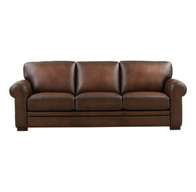 Danforth Caramel Leather 95" Sofa