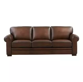 Danforth Caramel Leather 95" Sofa