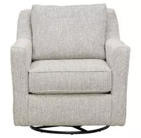 Contour Natural Beige Performance Fabric Upholstered Swivel Glider Accent Chair