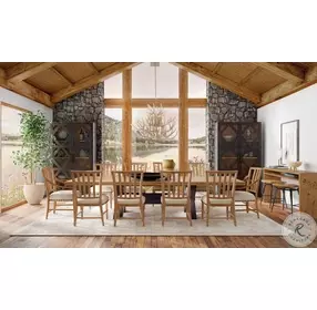 Big Sky Brown and Black Extendable Dining Room Set