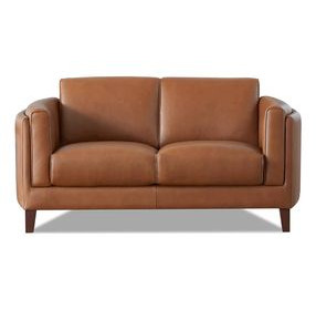 Kona Nutmeg Leather 65" Loveseat