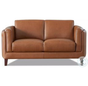 Kona Nutmeg Leather 65" Loveseat