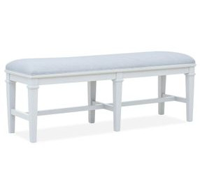 Charleston Gray Upholstered Dining Bench