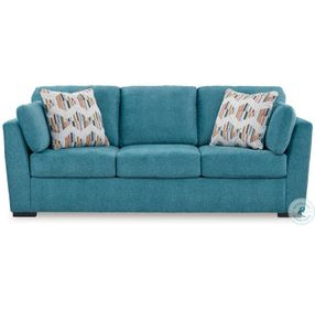 Keerwick Teal Queen Sofa Sleeper