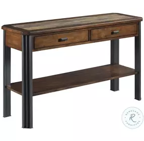 Slaton Warm Mocha And Black Sofa Table