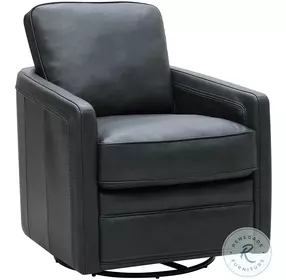 Turner Forest Green Leather Swivel Glider Chair